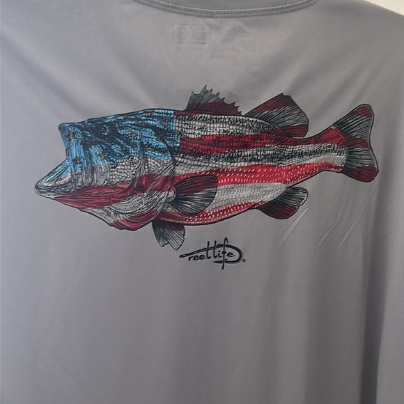 Reel Life Gray Long Sleeve Shirt Size Large. NWT. - Picture 6 of 9